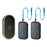 A18 For Elderly SOS Emergency Call Button 60 Melodies Adjustable Volume 300m Wireless Alarm System, 2 Lanyard Buttons + 1 EU Plug Receiver - Black+Gold - 1