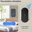 A18 For Elderly SOS Emergency Call Button 60 Melodies 300m Wireless Alarm System, 1 Watch Button + 1 Lanyard Button + 1 EU Plug Receiver - Black+Gold - 5