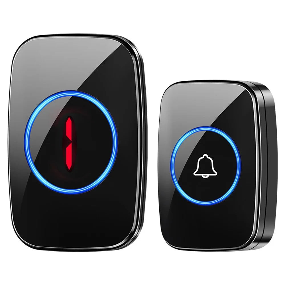 A10 Digital Display Wireless Calling System 60 Melodies Restaurant Pager Long Range Service Bell, 1 Transmitter + 1 Receiver - EU Plug - 1