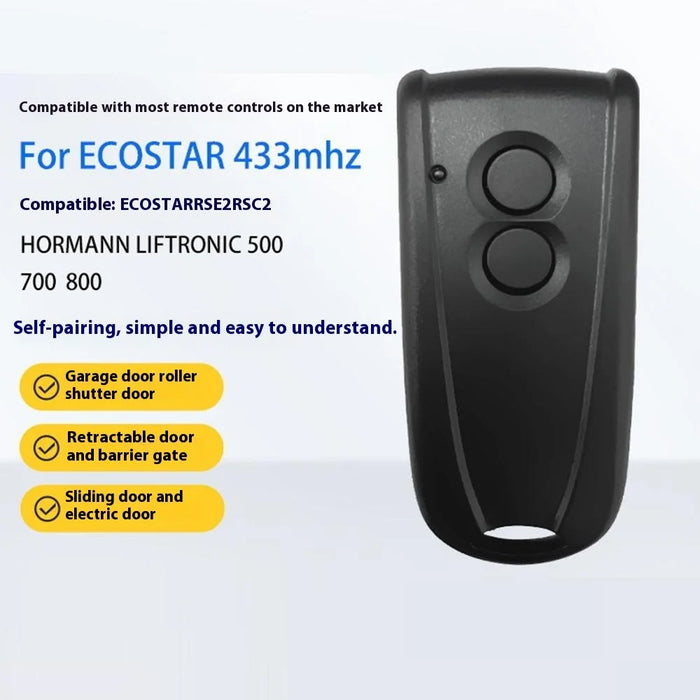For ECOSTAR RSE2 / RSC2 433MHz Rolling Code 100m Long Range Garage Door Remote Control - 2