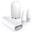 AHASTYLE PT146 For Apple Pencil (1st Generation) Magnetic Cap Charging Adapter Set Replacement Tip and Cap Holder - 1