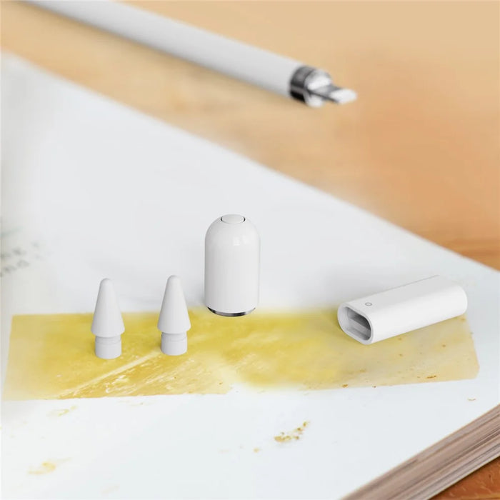 AHASTYLE PT146 For Apple Pencil (1st Generation) Magnetic Cap Charging Adapter Set Replacement Tip and Cap Holder - 6
