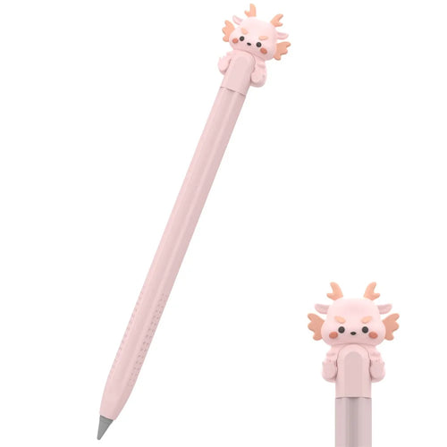 AHASTYLE PT114 Stylus Sleeve For Huawei M-Pencil 3rd Generation / 2nd Generation / 1st Generation , Cartoon Dragon-Style Cap Silicone Cover - Pink - 1