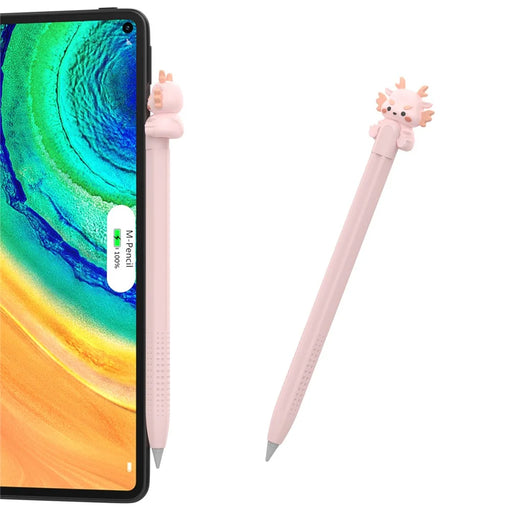 AHASTYLE PT114 Stylus Sleeve For Huawei M-Pencil 3rd Generation / 2nd Generation / 1st Generation , Cartoon Dragon-Style Cap Silicone Cover - Pink - 2