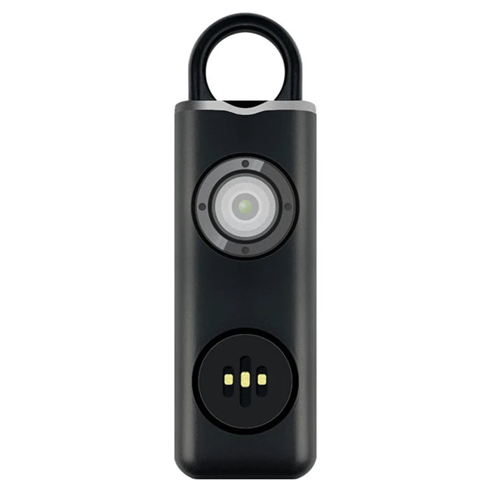 AF-2004 Personal Alarm Keychain Self Defense Device Rechargeable Electronic Safety Alarm for Students - Black - 1
