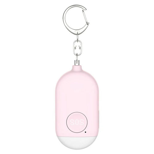B300 Rechargeable Personal Alarm Flashlight Smart Anti-Wolf Device Outdoor Personal Security Alarm - Pink - 1