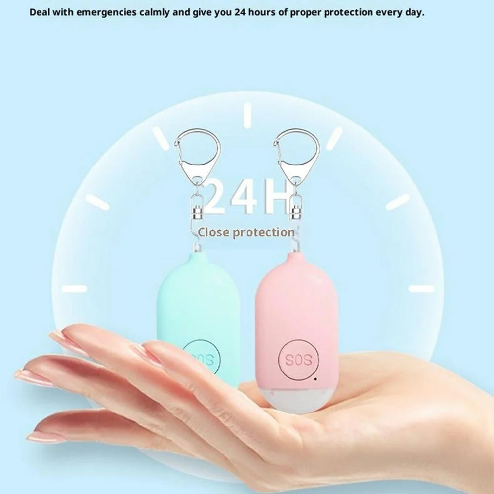 B300 Rechargeable Personal Alarm Flashlight Smart Anti-Wolf Device Outdoor Personal Security Alarm - Pink - 2