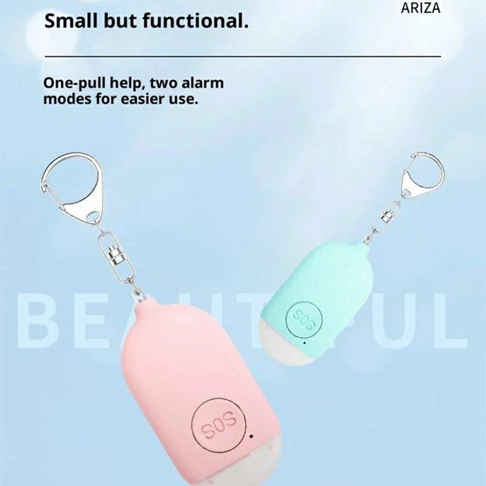 B300 Rechargeable Personal Alarm Flashlight Smart Anti-Wolf Device Outdoor Personal Security Alarm - Pink - 3