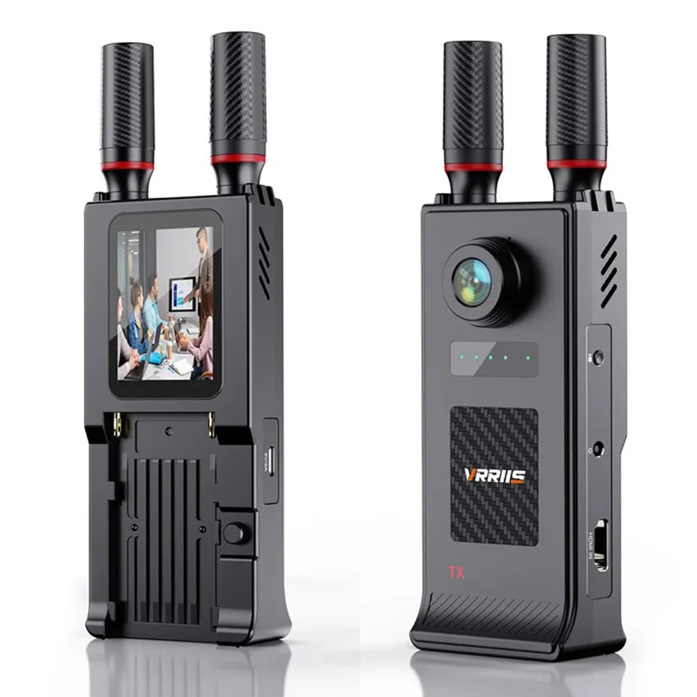 VRRIIS 085 P 1080P HD 400m Range Wireless Video Transmitter and Receiver Kit with LCD Display - US Plug - 3