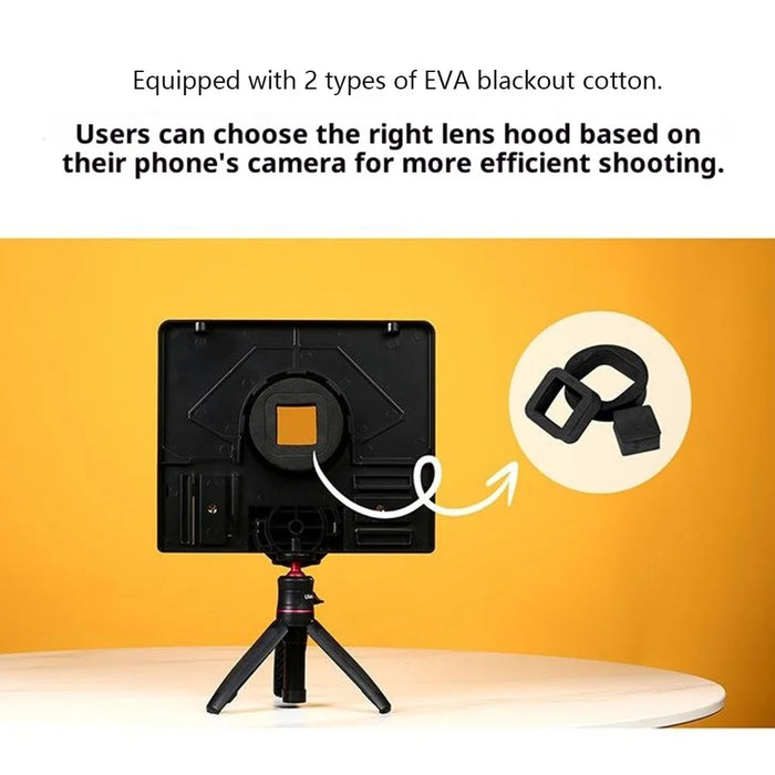 FEELWORLD TP10 Portable Teleprompter for Smartphones / DSLR Cameras Video Shooting Folding Design with Remote Control - 4