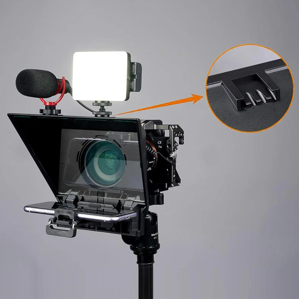 FEELWORLD TP2A 8 Inch Portable Teleprompter for Smartphone Tablet DSLR Camera Prompter with Remote Control - 6