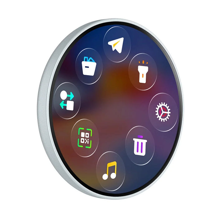 L8 Electronic Badge 1.5 Inch LCD Name Tag for Students Fans Bluetooth-compatible Dynamic Screen Brooch Pin - Black Grey - 2
