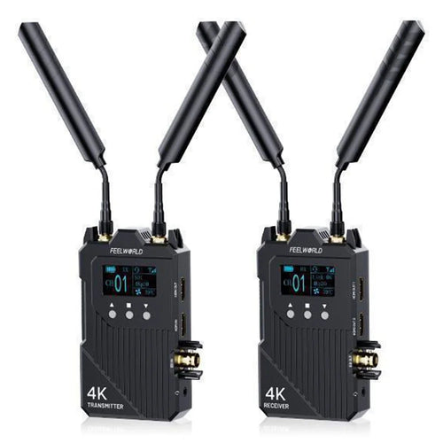 FEELWORLD WT1S Wireless Video Transmitter / Receiver Set with Dual HD + SDI Signal Port Full Duplex Voice Communication 300M Range 4K Transmission - 1