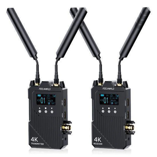 FEELWORLD WT1S Wireless Video Transmitter / Receiver Set with Dual HD + SDI Signal Port Full Duplex Voice Communication 300M Range 4K Transmission - 1