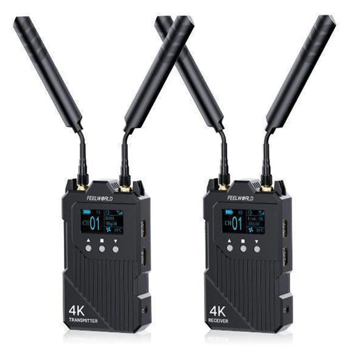 FEELWORLD WT1H Wireless Transmitter / Receiver Set Full-Duplex Voice Communication 300M Range 4K Transmission - 1