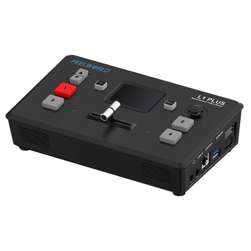 FEELWORLD L1 PLUS Video Switcher  /  PTZ Control  /  Chroma Key  /  Multi-Camera Live Production Mixer for Studio  /  Broadcasting - US Plug - 1
