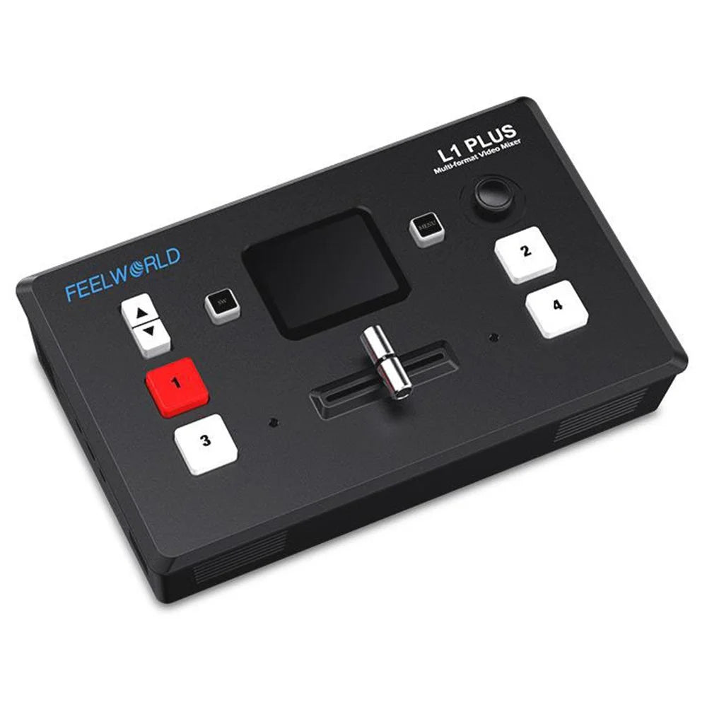 FEELWORLD L1 PLUS Video Switcher  /  PTZ Control  /  Chroma Key  /  Multi-Camera Live Production Mixer for Studio  /  Broadcasting - US Plug - 3
