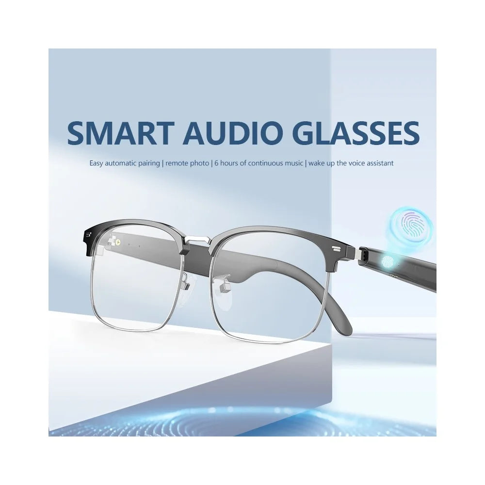 YJ005F Bluetooth-Compatible Smart Glasses Titanium Frame Wireless Glasses for Driving / Calling / Music / Commuting Touch Control - 2