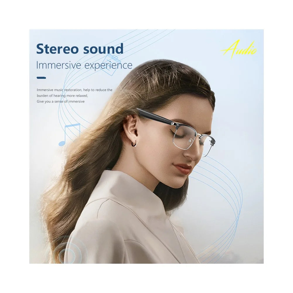 YJ005F Bluetooth-Compatible Smart Glasses Titanium Frame Wireless Glasses for Driving / Calling / Music / Commuting Touch Control - 4