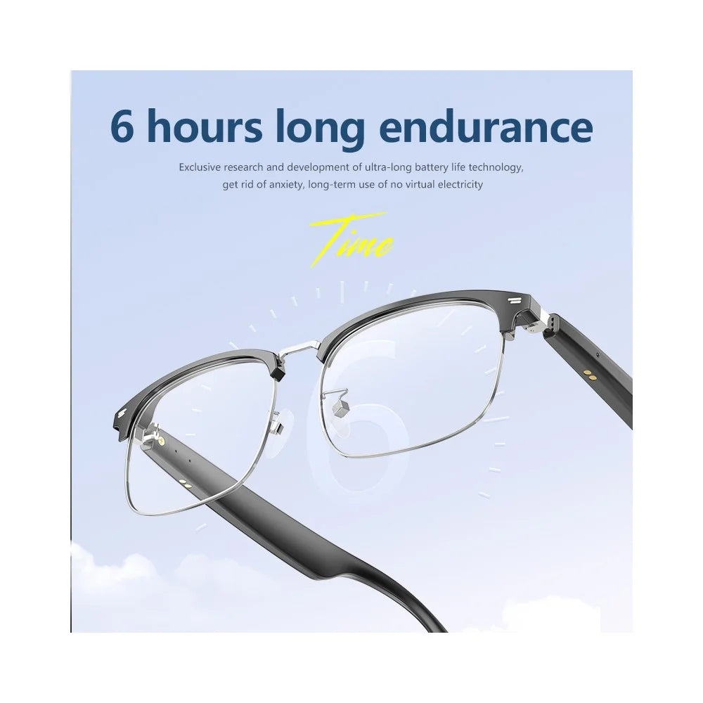 YJ005F Bluetooth-Compatible Smart Glasses Titanium Frame Wireless Glasses for Driving / Calling / Music / Commuting Touch Control - 5