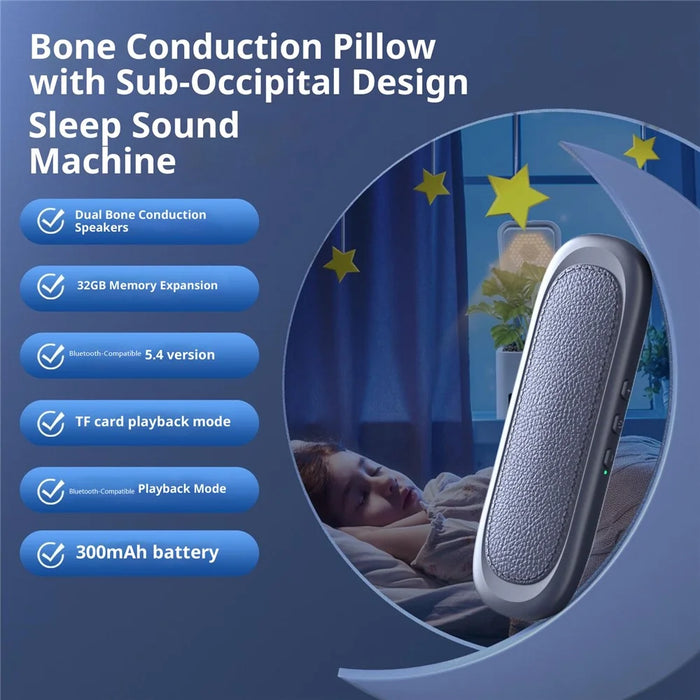 QY13 Bone Conduction Pillow Speaker Portable Mini Sleep Aid Speaker for Home / Dormitory - Blue - 2