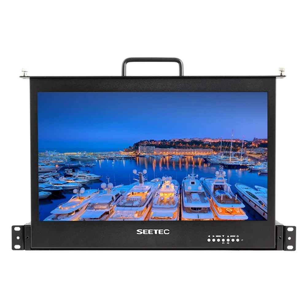 SEETEC SC173-HSD-56 17.3 Inch IPS Full HD Display Screen 1920x1080 1RU Drawer Rack Mount Monitor for Production  /  Broadcasting - US Plug - 2
