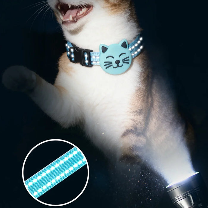 F22 Smart GPS Tracker IP68 Waterproof Pet Cat Dog Locator with Reflective Collar for iOS Android - Black - 4