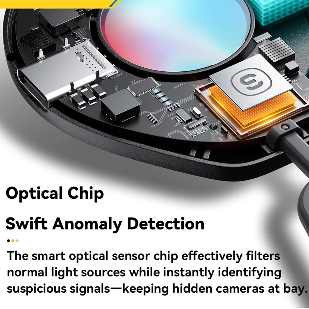 ESSAGER Infrared Detector Anti Spy Camera Finder Type-C Rechargeable Mini Portable Security Device - Black - 4