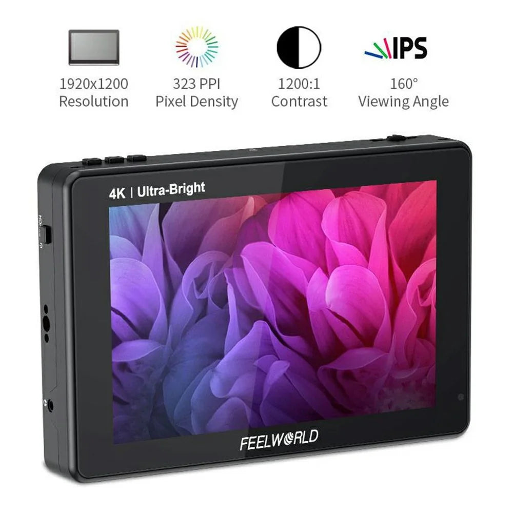 FEELWORLD LUT7S PRO 7 Inch 2200nits 3D LUT Touch Screen DSLR Camera Field Monitor with 4K HD 3G-SDI Input Output - 3