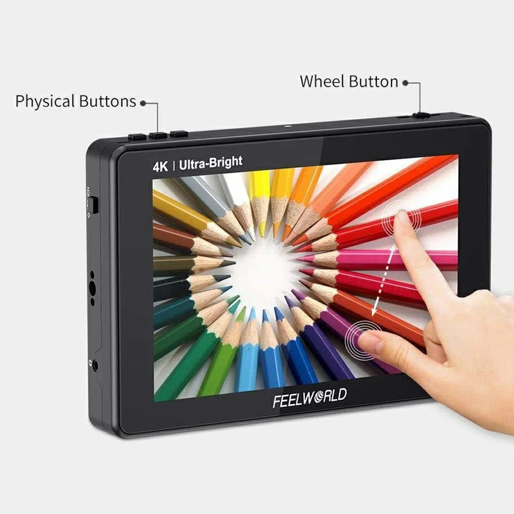 FEELWORLD LUT7S PRO 7 Inch 2200nits 3D LUT Touch Screen DSLR Camera Field Monitor with 4K HD 3G-SDI Input Output - 7