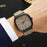SKMEI 2586 Retro Wristwatch Analog Display Quartz Watch with Genuine Cow Leather Strap - Black Case+Black Strap - 2