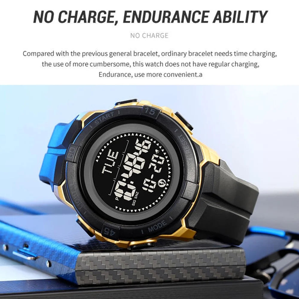 SKMEI 2564 Outdoor Sports Pedometer Watch with Compass Multifunctional Digital Electronic Timepiece - Army Green - 4