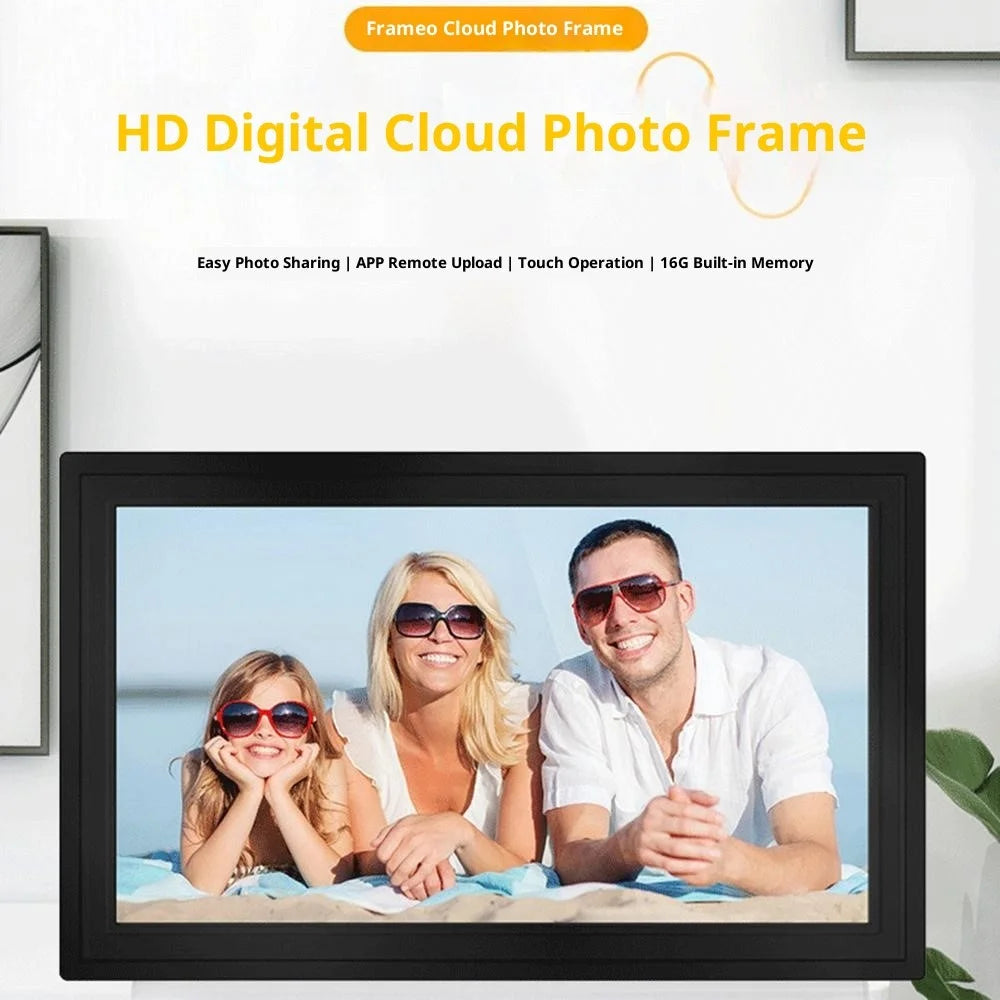 10.1 Inch Digital Photo Frame WiFi Touch Smart Cloud Frame Support Photo Transfer via APP, Auto Rotation - EU Plug - 3