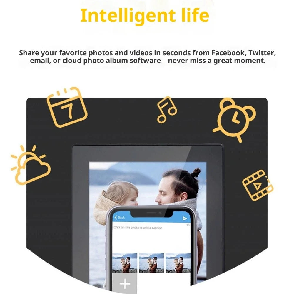 10.1 Inch Digital Photo Frame WiFi Touch Smart Cloud Frame Support Photo Transfer via APP, Auto Rotation - EU Plug - 6