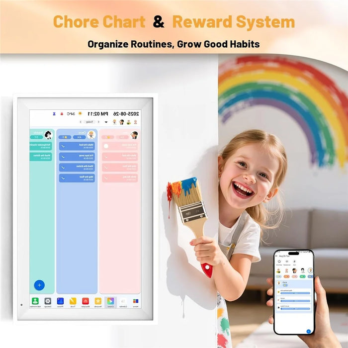 15.6 inch Smart Home Planning Touch Display Multi Task Management Digital Calendar HD Family Organizer for Schedule Display - 4
