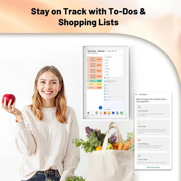 15.6 inch Smart Home Planning Touch Display Multi Task Management Digital Calendar HD Family Organizer for Schedule Display - 5