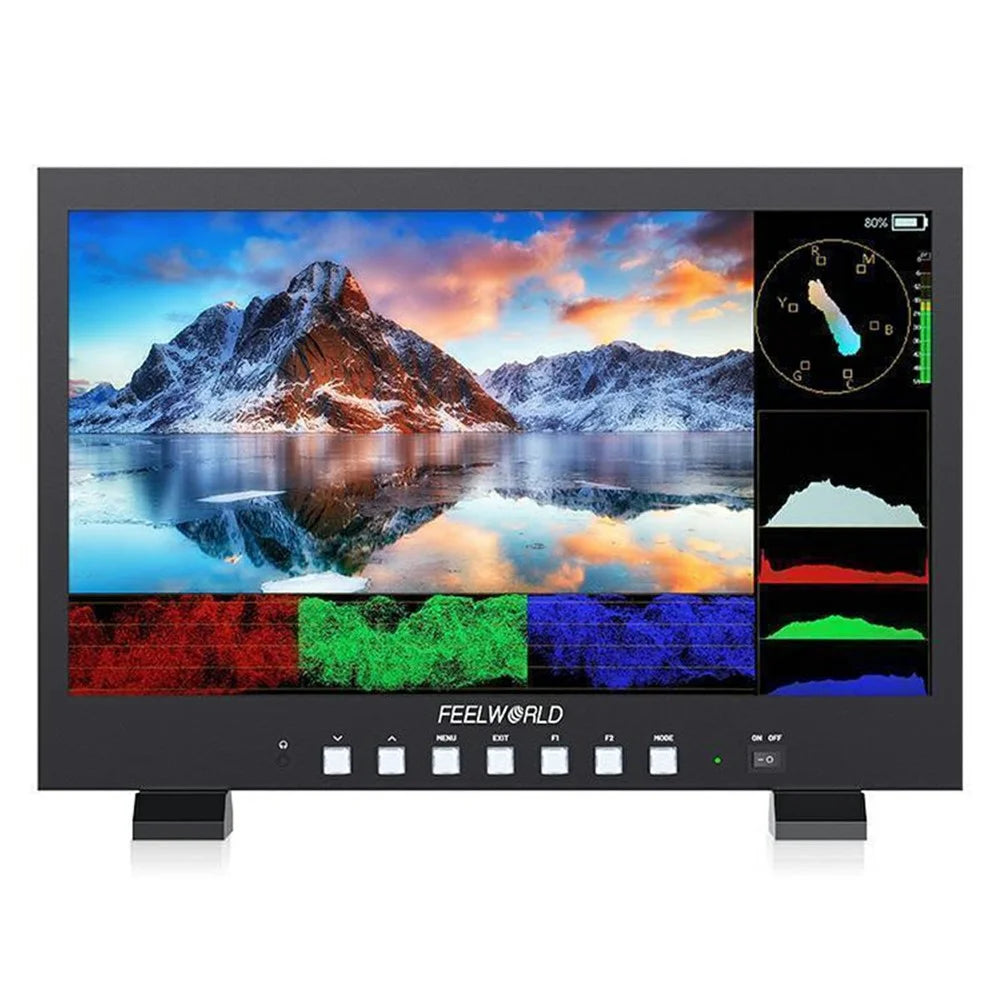 FEELWORLD FVM215-1000 21.5 Inch Professional Production Broadcast Monitor 4K UHD 3G-SDI 1000nit High Brightness Monitor - US Plug - 1