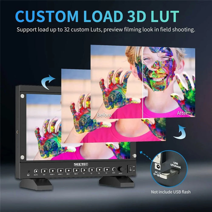 SEETEC P133 PRO 13.3 Inch 1000nits High Brightness Director Monitor 4K 60Hz HD HDR Waveform - US Plug - 7