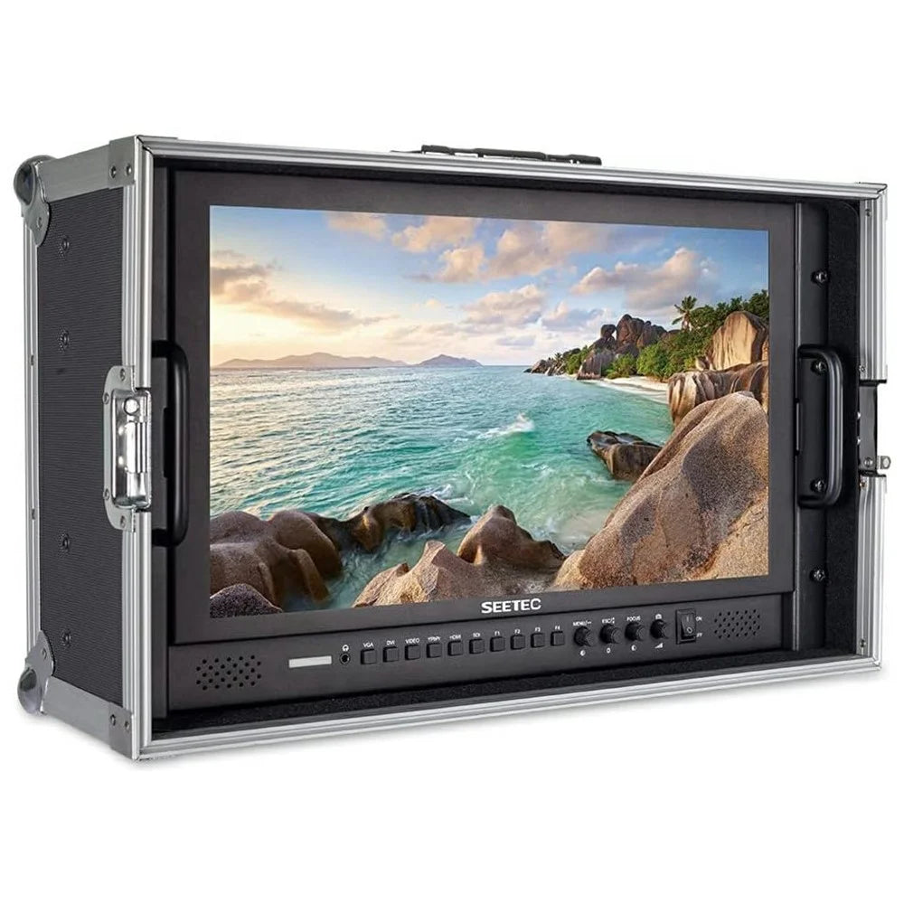 SEETEC P173-9HSD-CO 17.3 inch Aluminum Case Mountable Director Monitor 3G-SDI  /  HD 1920x1080 FHD Rack Broadcast Viewing Unit - US Plug - 1