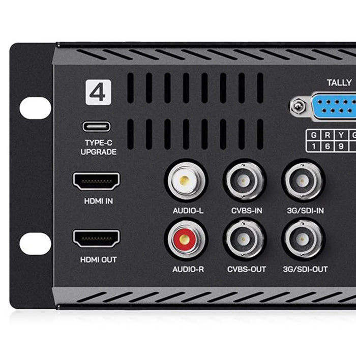 FEELWORLD Q41 4.5 inch 2RU Rack-Mount Broadcast Display 3G-SDI  /  4K HD  /  AV Quad-Screen Broadcast Multi-Viewer - US Plug - 2