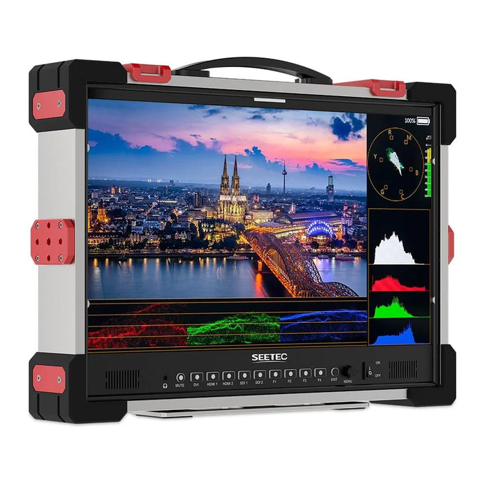 SEETEC P215 PRO-CO 21.5 inch 4K 60P Podcast Viewing Unit 1000 Nits High Brightness Broadcast Display HD In  /  Out - US Plug - 1