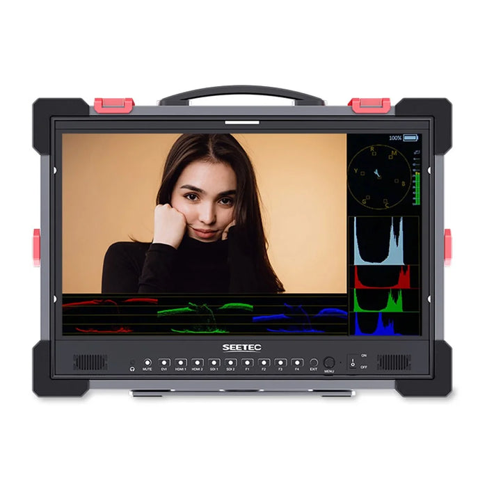 SEETEC P215 PRO-CO 21.5 inch 4K 60P Podcast Viewing Unit 1000 Nits High Brightness Broadcast Display HD In  /  Out - US Plug - 4