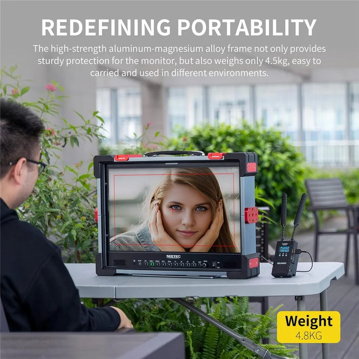 SEETEC P215 PRO-CO 21.5 inch 4K 60P Podcast Viewing Unit 1000 Nits High Brightness Broadcast Display HD In  /  Out - US Plug - 7