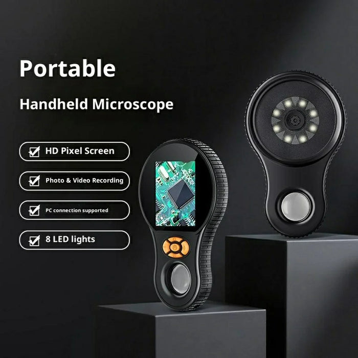 378 Digital Microscope 500X Electronic Magnifier 2MP Handheld Portable Ultra HD Camera with LED Light - 2