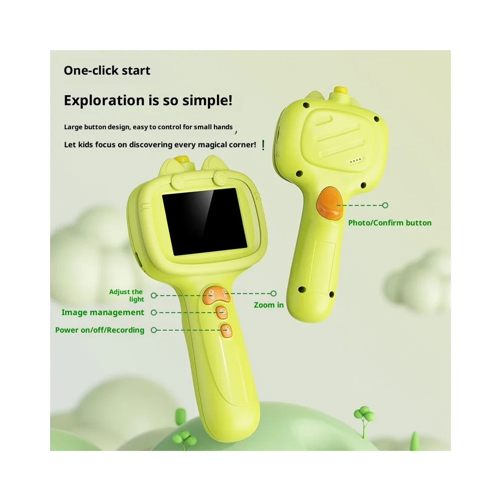 G21 2.4 Inch IPS Screen Kids Endoscope with LED Light 2MP Science Borescope Camera Children Gift - Green - 3