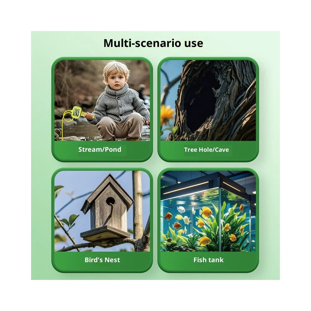 G21 2.4 Inch IPS Screen Kids Endoscope with LED Light 2MP Science Borescope Camera Children Gift - Green - 5