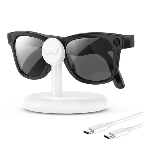 Charging Stand AR Smart Glasses For Ray-Ban Meta Wayfarer  /  Skyler /  Headliner  /  Oakley HSTN USB-C Docking Station for Desktop - White - 1