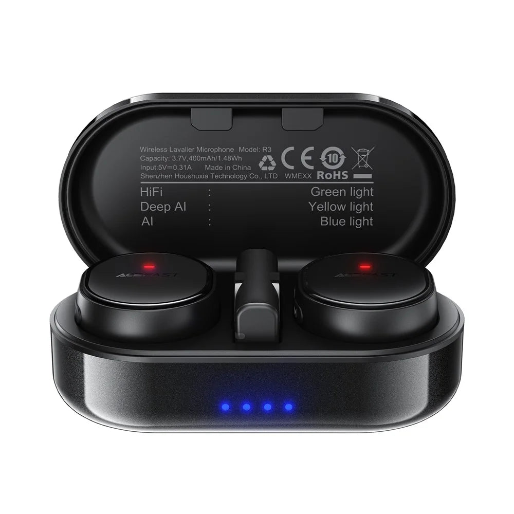 ACEFAST R3 Wireless Lavalier Microphone Omnidirectional Low Latency Noise Reduction Mic - 1