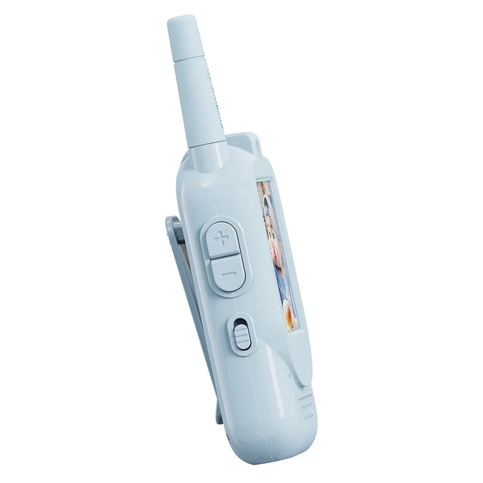 Video Walkie Talkie for Kids 2Pcs Real-Time Video Communication Long Range 150-500m Auto-Pairing Voice Effects - Blue - 2