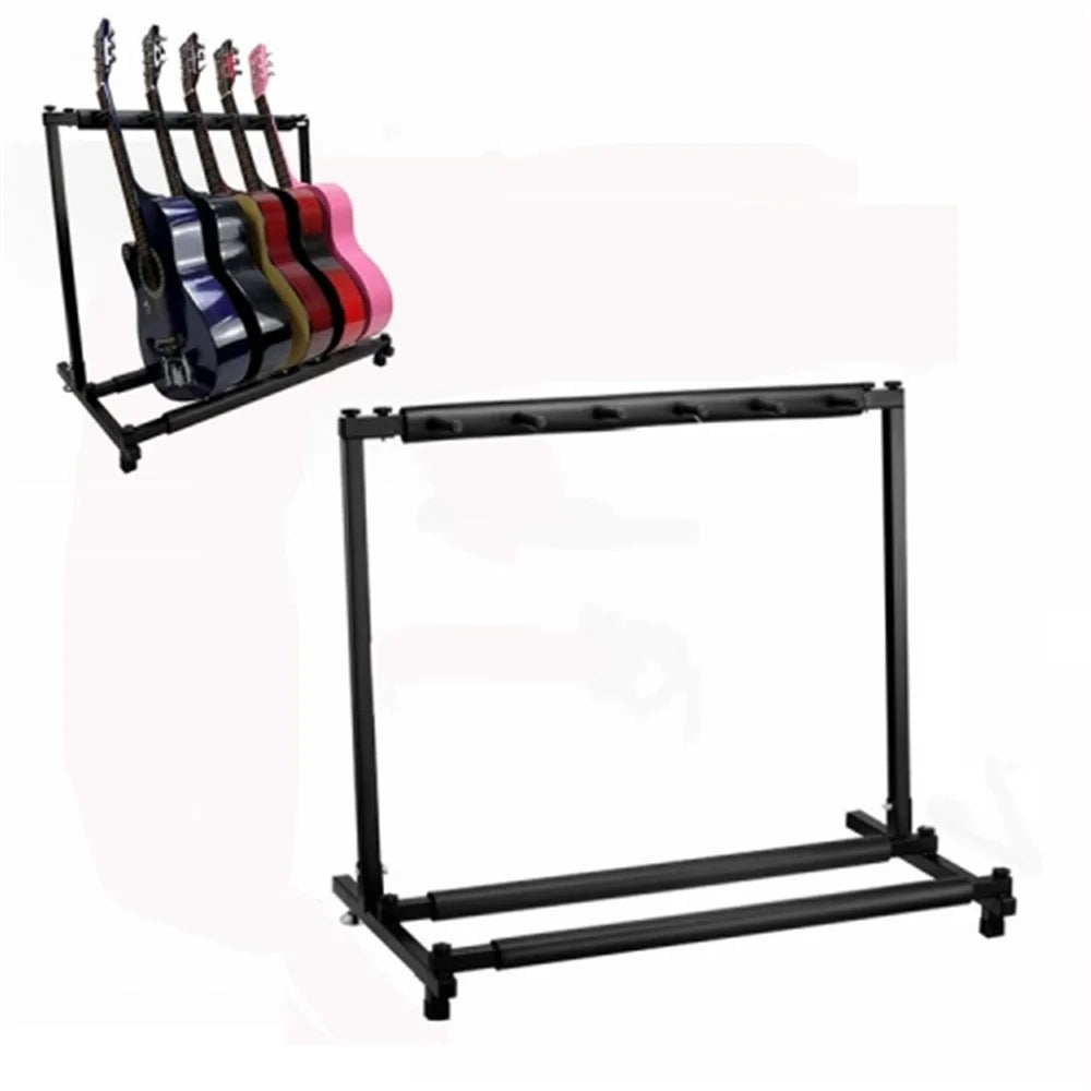 JYC-J-P5 5 Slots Guitar Floor Stand Universal Guitar Display Holder Rack for Acoustic Electric Guitar Bass - 6